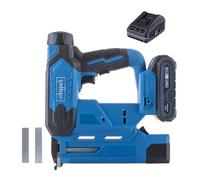 Scheppach Agrafeuse-cloueuse sans fil C-NAG180-X Set S - Série IXES 20V | 60 coups par minute | Longueur des agrafes 15-25 mm | Cloueur | Agrafes | 1 batterie 2.0 Ah + 1 chargeur 2.4 A