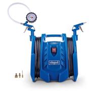 Scheppach Airforce 7 Compresseur d'air mobile - 230 V 1100 W - 8 bar | 180 l/min | Sans huile et mobile | Rayon de travail de 8 m | Avec tuyau de 4 m, câble de 4 m, gonfleur de pneus
