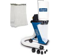 Scheppach Aspirateur DC500 550W Sac 75L Tuyau 100mm 2000mm Débit 1150m3/h Lot de 5 Sacs et 4 Adaptateurs