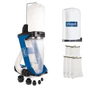 Scheppach Aspirateur DC500 | Puissance 550W | Sac 75L | Tubulure d'aspiration Ø 100mm | Débit d'air 1150m3/h | Longueur de Tuyau 2000mm (avec 5 Sacs à copeaux + 1 filtrant + 4 adaptateurs)