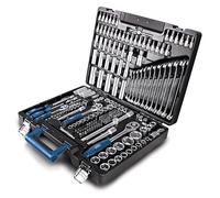 Scheppach Atelier Mobile TB217 | Coffret à outils | Valise d'outils - Jeu de clés à douilles | 217 pièces | Bien rangés et à portée de main | En Acier Chrome Vanadium