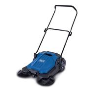 Scheppach Balayeuse manuelle S800 – 65 cm – Bac 20 L – 2 600 m²/h – Bleu