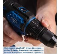 Perceuse visseuse sans fil BC-DD60-X - brushless 60 Nm mandrin 13mm - SCHEPPACH 20V IXES - Batterie 2Ah + chargeur 2.4A