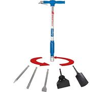 Scheppach Bêche pneumatique Aero²Spade | 27Joules | 6,3 Bar | Consommation d'air 280 L/min | Poignée en caoutchouc anti-vibration | Lame de bêche forgée, Burins, Pointerolle et Grattoir