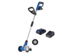 Scheppach C-FR100-X Brosse anti-mauvaises herbes sans fil avec fonction télescopique | Brosse Ø 115 mm | Barre de guidage 93-123 cm | Vitesse de rotation 1200 tr/min | Série IXES 20 V | Garantie 10