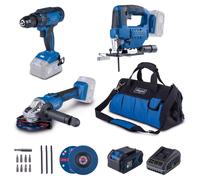 SCHEPPACH Pack 3 outils + batterie 4AH + chargeur + accessoires + sac - C-JAD Set L