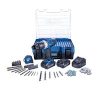 Scheppach Coffret Atelier Mobile DTB20-20ProS | Perceuse à percussion sans fil | Avec 206 accessoires | 2 batteries et un chargeur inclus