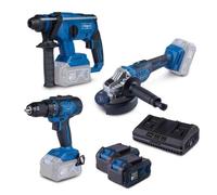 SCHEPPACH Pack 3 outils + 2 batteries 4Ah + chargeur