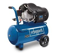 Scheppach Compresseur à air HC53DC | Compresseur bicylindre | 2200W | Cuve 50L | Pression 10bar | Débit d'aspiration 412L/min | Réducteur de pression & lubrifié | Compresseur longue durée