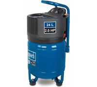 Scheppach Compresseur d'air comprimé HC24V vertical avec poignée | 24L cuve | 1500W | 10 bar | 180L/min | sans huile & entretien réduit | manomètre inclus