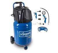 Scheppach Compresseur d'Air HC35V - 1500 W - Compresseur Vertical - 10 Bar - Cuve 30 L - 180 L/min - Sans Huile - Manomètre et Régulateur de Pression avec 13 Accessoires Inclus