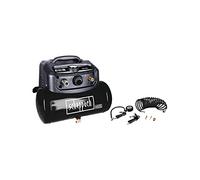 Scheppach Compresseur HC06 Black Edition | Sans huile | Cuve de 6L | 8 bar | 1200W | Admission d'air 192 l/min | Compresseur mobile, compact et facile de transport | Set d'accessoires inclus