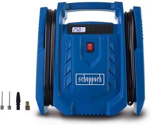 Scheppach Compresseur mobile Airforce 7 SC - 8 bar - Accessoires inclus | Puissance d'aspiration 24 l/min - Fonctionne avec AC 230-240 V~ / 50 Hz DC 12 V