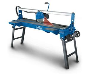 Scheppach Coupe-carrelage FS4700 | 1200W | Hauteur de coupe 40mm | Disque de coupe Ø 230mm | Dimensions de la table 1377 x 400mm | Tête de coupe pivotante | Fonction plongée | Réservoir d'eau 40L