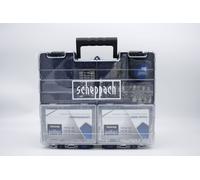 Scheppach DTB20-20ProS Atelier mobile Perceuse à percussion sans fil avec 206 accessoires en boîte plastique, 2 batteries et chargeur inclus