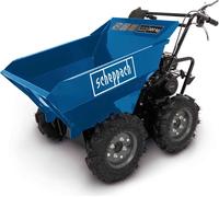 Scheppach Dumper à essence DP3000 | Capacité de charge de 300kg | 5,6 CV | 3 vitesses avant/1 arrière | 4 roues motrices | Camion-benne Mini brouette à moteur Mini-chenille