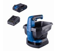 Scheppach Épandeur à Main sans Fil C-GSP800-X - Série 20V IXES - Largeur d'épandage 5 m - Capacité 3,5 l - 800 m² - 8 quantités différentes - avec Batterie 2 Ah et Chargeur