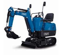 Scheppach EXC815 Mini pelleteuse à essence avec entraînement par chaîne | 8,5 CV | Largeur de voie 690 mm | Profondeur de creusement 1200 mm | Portée du bras 2330 mm | Vitesse 1,7 km/h | Démarrage