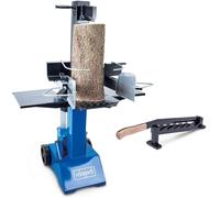 Scheppach Fendeur à bûches vertical HL810 | 3000W / 230V | Fendeur de bois hydraulique | Bâti en acier | Puissance de fendage 8T | Course de 550mm (Solo + Accessoire, HL810, avec fendeuse manuelle)
