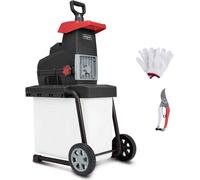 Scheppach GS60 Broyeur de jardin électrique + dispositif de déplacement - Broyeur silencieux 2en1 | 2800W | Epaisseur de coupe 45mm | Bac de ramassage 60L | Auto-rétraction & Retour