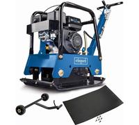 Scheppach HP2500S Plaque vibrante à essence réversible | 125kg | 6,5CV | 40cm de compression | 30kN | Avance/Retour : 25 m/min | Tapis en caoutchouc & dispositif de déplacement