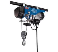 Scheppach Palan Electrique HRS250 |530W | Capacité de charge 250 Kg | Hauteur de Levage 12 m | Câble Métallique 12 m | Installation Facile