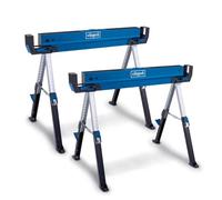 Scheppach Lot de 2 tréteaux de Travail MWB700 - Charge Max 1200kg /600kg