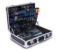 Scheppach Mallette à outils TB200 - Valise à outils - Coffret outils - Boîte à outils - Boîte de rangement - 141 pièces - En chrome vanadium