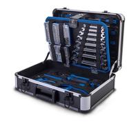 Scheppach Mallette à outils TB225 - Valise à outils - Coffret outils - Boîte à outils - Caisse à outils - Boîte de rangement - 235 pièces - En chrome vanadium - Idéal pour l'atelier