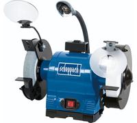 Scheppach Meuleuse double BG200AL | Moteur à induction de 550 watts | Ø de la meule : 200 millimètres | Pare-étincelles