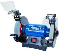 Scheppach Meuleuse double SM200L | Puissance 500W | Pare-étincelles réglable | Disque de ponçage 200mm Ø | Lampes de travail LED | Fonte grise