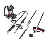 Scheppach MFH5300-4BP Débroussailleuse Thermique à Dos 4en1 Rotofil | Moteur 2T de 51,7cm3 | Ø de Coupe Max 450 mm | Longueur de Coupe Max 400 mm | Harnais Ergonomique