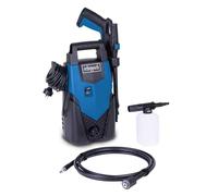 Scheppach Nettoyeur haute pression HCE1400 avec fonction d'auto-aspiration | Puissance de 1400W | Pression max. 110 bar | Système Quick-Connect | Débit 408 L/h | Tuyau haute pression de 3m, lance de