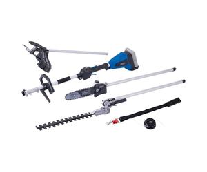 Scheppach Outil de Jardin Multifonctions sans Fil IXES 20V - BC-MFH400-X - Brushless - 2x20V - Débroussailleuse - Coupe-Bordure - Rotofil - Bandoulière Incluse - Vendue sans Batterie ni Chargeur