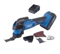 Outil multifonction sans fil C-MT40-X - pour scier, couper, racler, poncer - SCHEPPACH 20V IXES - Batterie 2Ah + chargeur 2.4A