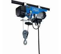 Scheppach Palan électrique à câble HRS250 | 220 - 240 V | 50 Hz | 530W | Capacité de charge 125 kg et 250 kg avec poulie de renvoi | Hauteur de levage 12 m et 6 m avec poulie de renvoi