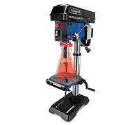 Scheppach Perceuse à colonne professionnelle DP18Vario | 550 W | Construction en fonte | Réglage de la vitesse en continu | Mandrin 16mm, laser, LED, extension de table inclus