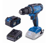 Scheppach Perceuse-visseuse sans fil C-DD45-X - 1 batterie 4Ah + chargeur | Couple 45Nm | Mandrin 1,5-13mm | Niveaux de couple 25+1 | Lumière LED & Clip ceinture Série 20V-IXES