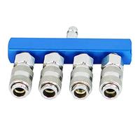 Scheppach pneumatique raccords rapides Lot de 4 voies, 1 pièce, bleu/argent, 7906100725