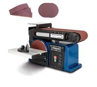 Scheppach ponceuse à bande et à disque BTS900 | meuleuse | 370W | 2850 min-1 | plateau de ponçage Ø150mm | 3 bandes et 3 disques inclus