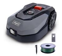 Scheppach RoboCut XXL900 | Largeur de Coupe 18cm | Hauteur Coupe 20-60 mm | Détecteur de Pluie | WiFi & BT | Contrôle par App | Pente de 35% | avec Station, 9 Lames, 170m de câble & 230 Crochets