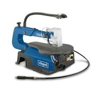 Scheppach Scie à chantourner DECO FLEX | Puissance 125W | Vitesse variable de 550 à 1600rpm | Hauteur de coupe 50mm-Profondeur de coupe 405mm | Buse de soufflage | Entraînement & lumière de travail