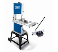 Scheppach Scie à ruban HBS400 | 230V / 750W | Hauteur de passage max 170mm | Largeur de passage max 305mm | Avec ruban de scie de rechange et gabarit de coupe transversale inclus