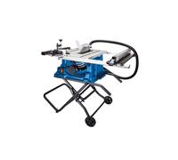 Scheppach Scie circulaire de table HS115 avec support | Protège-lames | Chariot coulissant | Gabarit de coupe transversale | Guide longitudinal 83mm | Hauteur de coupe 255mm | 2000W