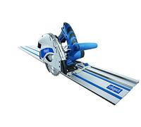 Scheppach Scie plongeante PL55 + 2x700mm rail de guidage | Puissance 1200W | Profondeur de coupe 55mm | Lame Ø160mm 24 dents | Inclinaison avec protection anti-basculement pour coupes de 0 à 45