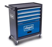 Scheppach Servante d'atelier TW1300 – 4 tiroirs, 1 compartiment à outils, 120 kg, 4 roues