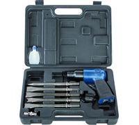 Scheppach Set d'accessoires Marteau pneumatique avec 5 burins incl. mallette | Max. Pression de travail 6,3 bar | Consommation d'air : 79,2 l/min | 4500 coups par minute