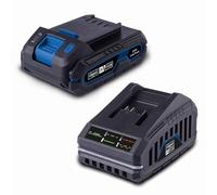 Scheppach Starter-KIT IXES 20V - SBSK2.0 - Li-ION - Batterie et Chargeur 2.0 Ah - Temps de Charge Rapide - Témoin Lumineux