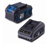 Scheppach Starter-KIT IXES 20V SBSK4.0 - Li-ION - Kit de démarrage Batterie et Chargeur 4.0 Ah - Temps de Charge Rapide env. 120 Min - Témoin Lumineux LED - Longue durée de Vie