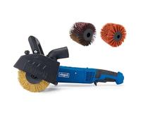 Scheppach Satineuse MRS1300 – 1300 W, démarrage progressif, 3 brosses (laiton/nylon/abrasive)